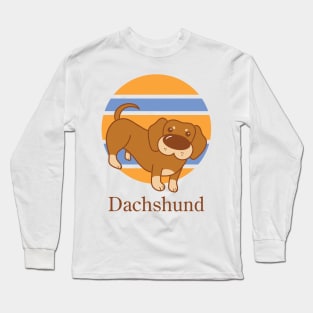 Cute Dogs illustrations - Dachshund Long Sleeve T-Shirt